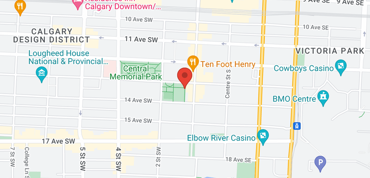 map of 1004 215 13 Avenue SW